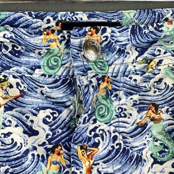 Peter Millar Swim Trunks Shorts Mens XL Lined Gemma Mermaid Allover Print FLAW* - Picture 2 of 16